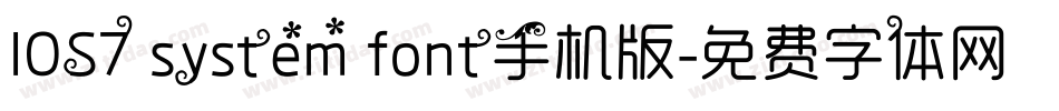 IOS7 system font手机版字体转换